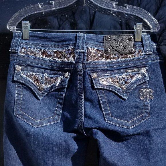Miss Me JE5731E2L Easy Boot Sequined Jeans - 27 X 33 - Picture 2 of 16